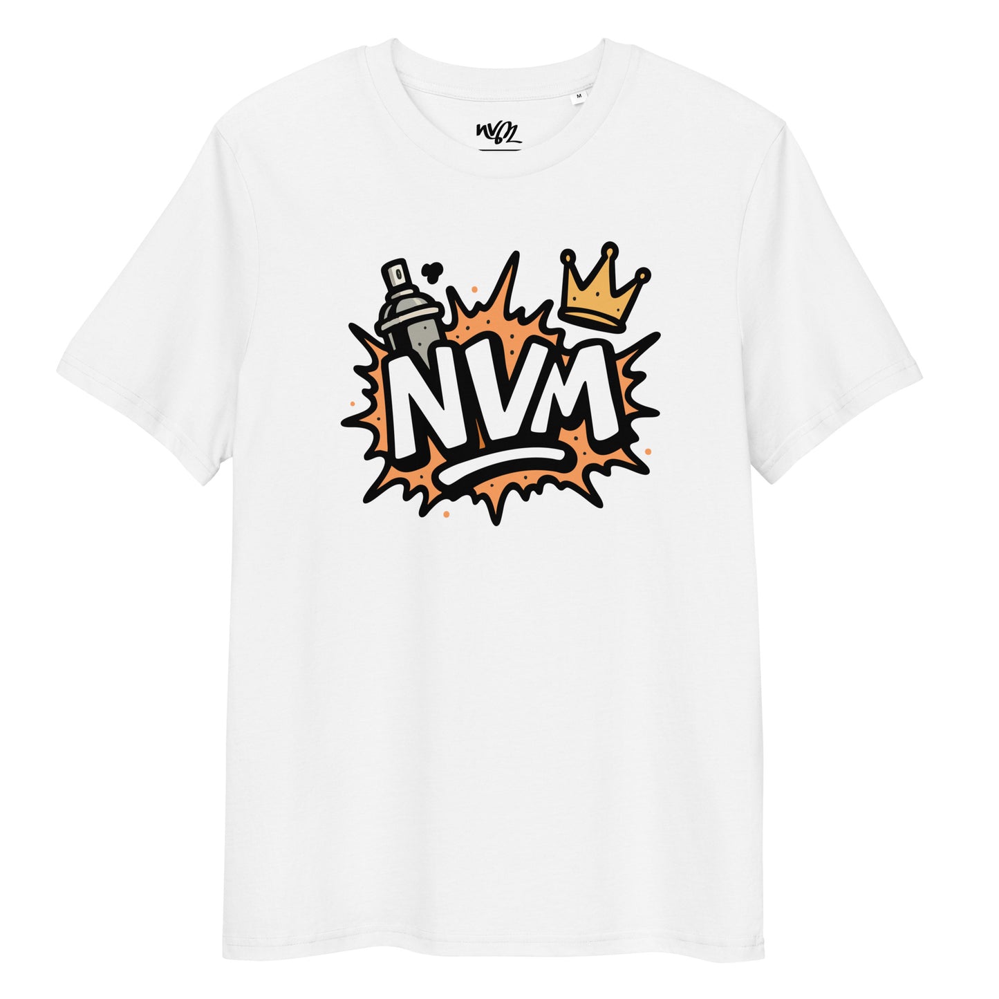 t-shirt blanc nvm splash neg a vye manni