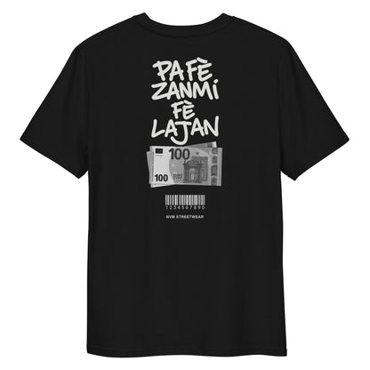 Tshirt pa fe zanmi fe lajan neg a vye manni