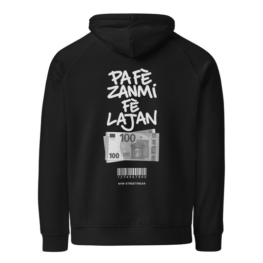 hoodie pa fe zanmi fe lajan neg a vye manni