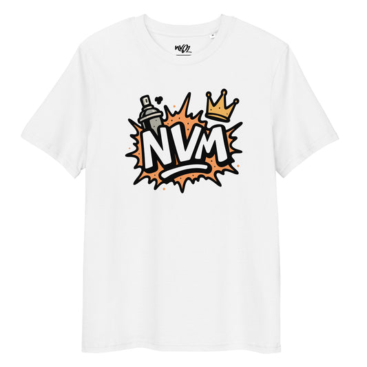 t-shirt blanc nvm splash neg a vye manni