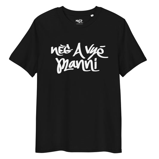 t-shirt neg a vye manni tag noir