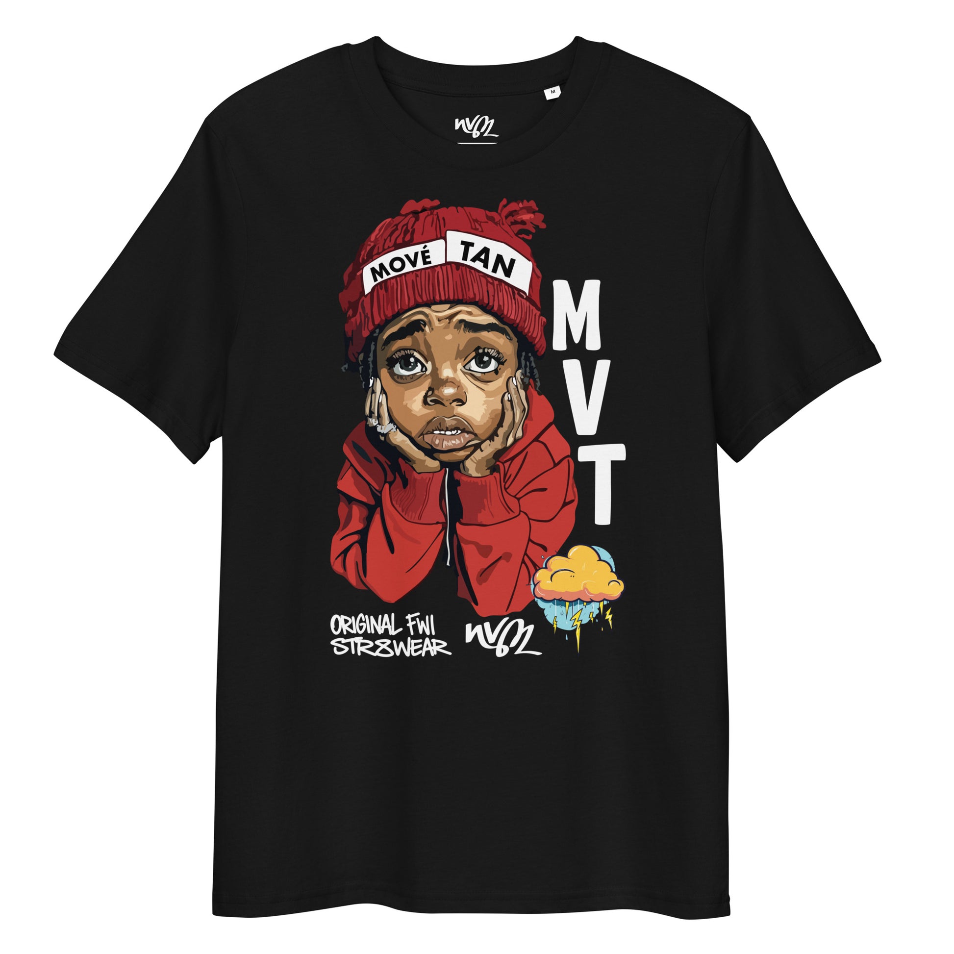 t-shirt noir move tan neg a vye manni
