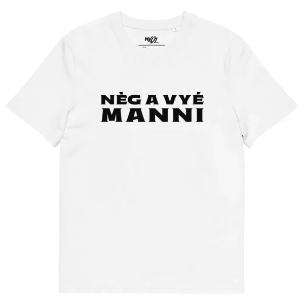 T-shirt nèg a vyé manni blanc