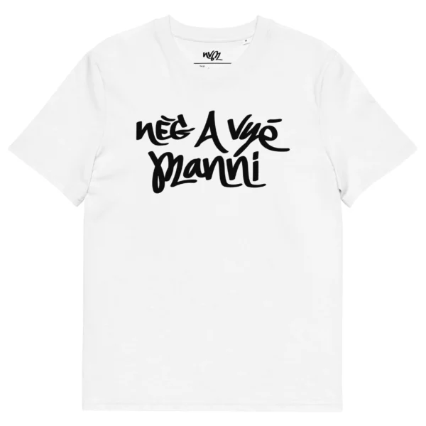 t-shirt blanc neg a vye manni tag
