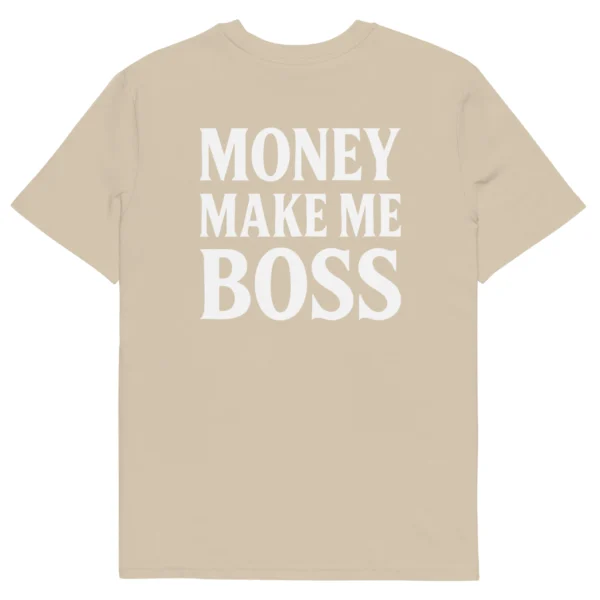 t-shirt money make me boss beige neg a vye manni