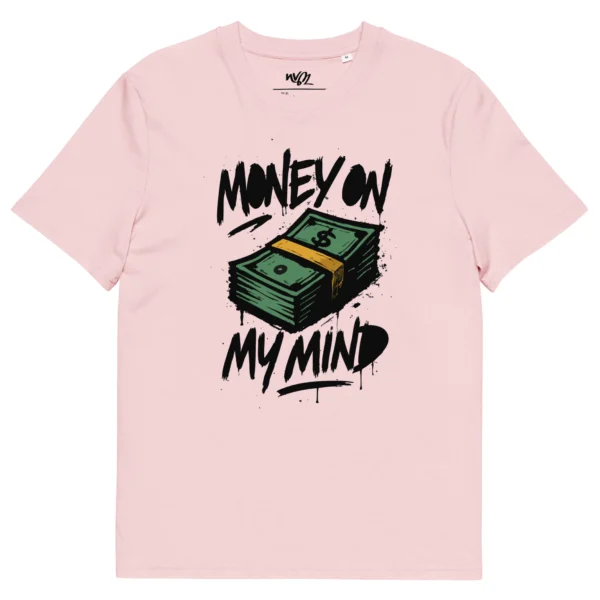 t-shirt money on my mind rose, neg a vye manni