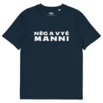 t-shirt nèg a vyé manni bleu