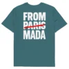 tshirt vert from mada neg a vye manni vu de dos