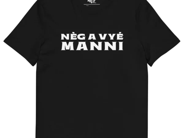 t-shirt nèg a vyé manni