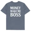 tshirt gris foncé money make me boss neg a vye manni