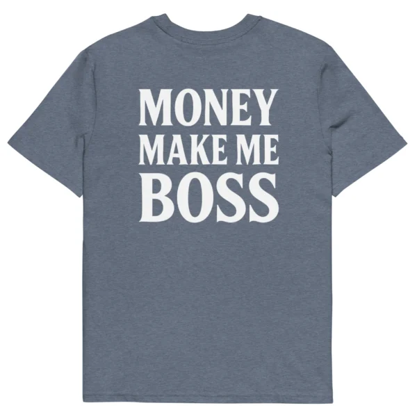 tshirt gris foncé money make me boss neg a vye manni
