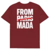 tshirt bordeaux from mada neg a vye manni vu de dos