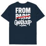 tshirt from gwadloup bleu neg a vye manni vu de dos