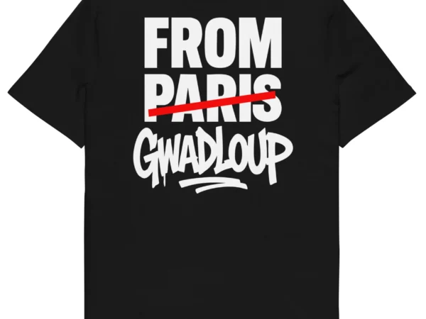 tshirt from gwadloup noir neg a vye manni vu de dos
