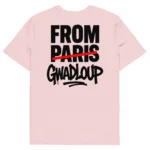 tshirt from gwadloup rose neg a vye manni vu de dos