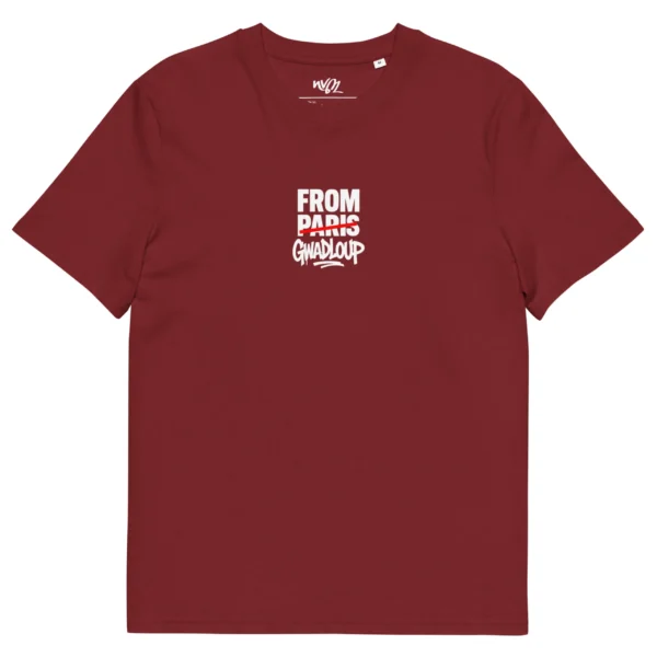 tshirt from gwadloup rouge bordeaux neg a vye manni