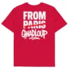 tshirt from gwadloup rouge neg a vye manni vu de dos