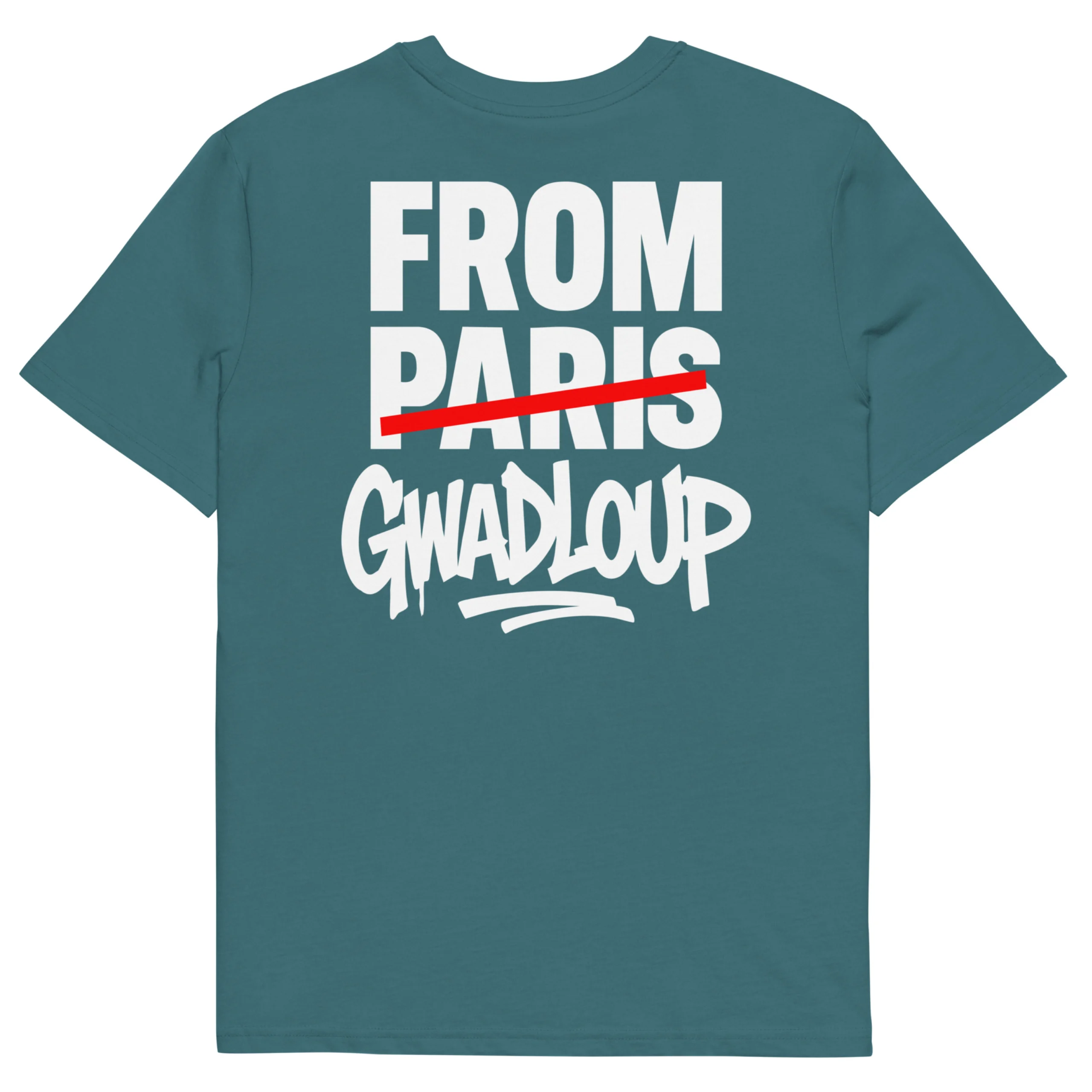 tshirt from gwadloup vert neg a vye manni vu de dos.webp