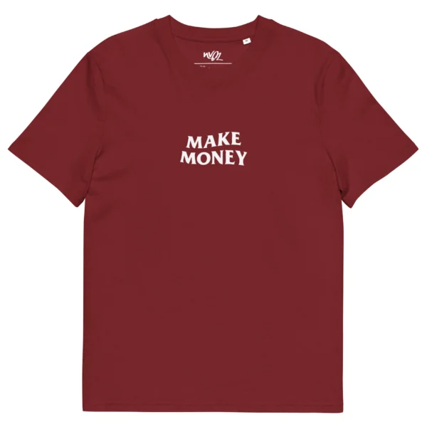 t-shirt make money neg a vye manni rouge bordeaux