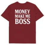 tshirt money make me boss neg a vye manni rouge bordeaux