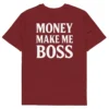 tshirt money make me boss neg a vye manni rouge bordeaux