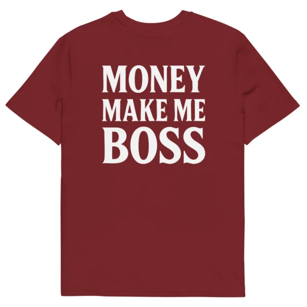 tshirt money make me boss neg a vye manni rouge bordeaux