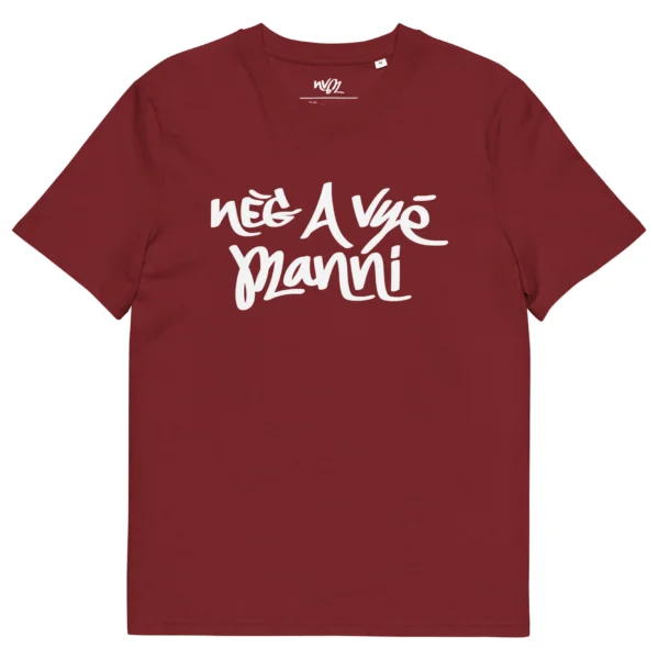 tshirt rouge bordeaux neg a vye manni tag