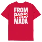 tshirt rouge from mada nèg a vyé manni vu de dos