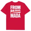 tshirt rouge from mada nèg a vyé manni vu de dos