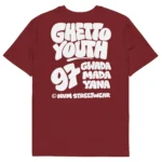 tshirt ghetto youth rouge bordeaux neg a vye manni