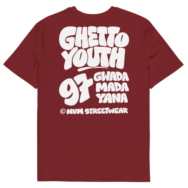 tshirt ghetto youth rouge bordeaux neg a vye manni