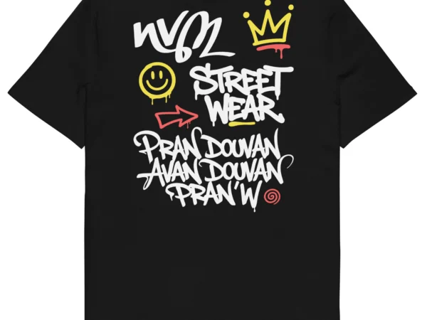 t-shirt dos NVM streetwear pran douvan avan douvan pran'w