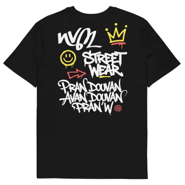 t-shirt dos NVM streetwear pran douvan avan douvan pran'w