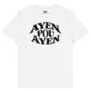 t-shirt ayen pou ayen blanc neg a vye manni