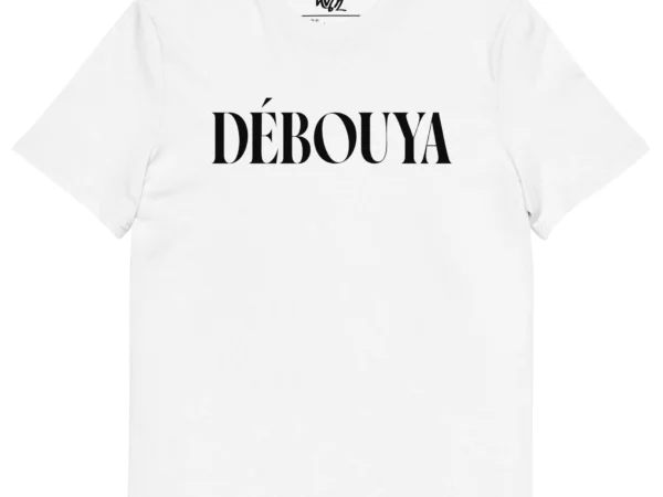 t-shirt débouya blanc nèg a vyé manni