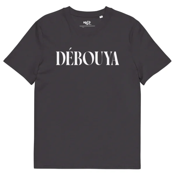 tshirt débouya gris foncé chiné nèg a vyé manni