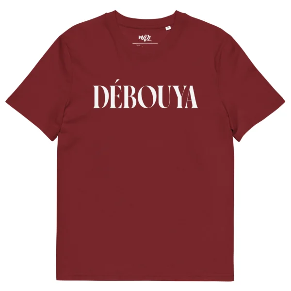 t-shirt débouya rouge bordeaux nèg a vyé manni