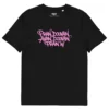 t-shirt noir pran douvan avan douvan pranw typograghie rose nèg a vyé manni
