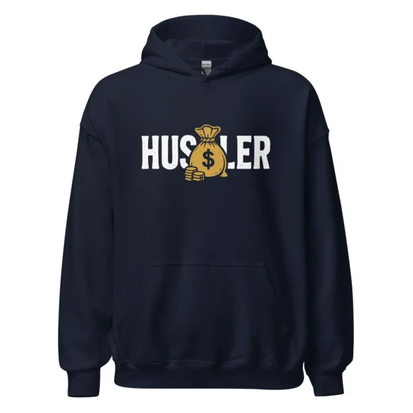 hoodie hustler nèg a vyé manni bleu marine
