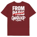 t-shirt from gwadloup nèg a vyé manni bordeaux dos