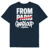 t-shirt from gwadloup nèg a vyé manni bleu marine dos