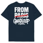 t-shirt from gwadloup nèg a vyé manni bleu marine dos