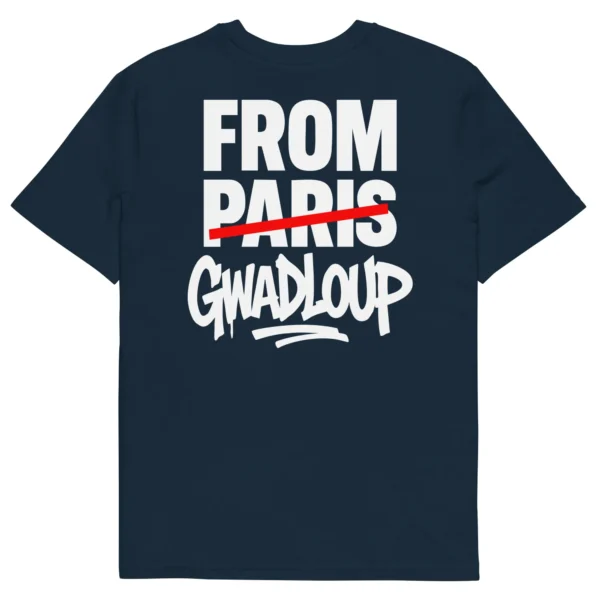 t-shirt from gwadloup nèg a vyé manni bleu marine dos