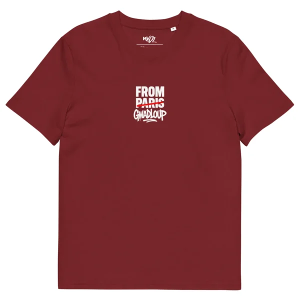 t-shirt from gwadloup bordeaux nèg a vyé manni