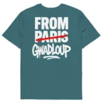 t-shirt from gwadloup nèg a vyé manni vert dos