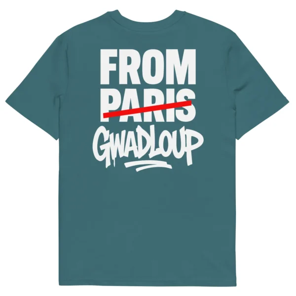t-shirt from gwadloup nèg a vyé manni vert dos