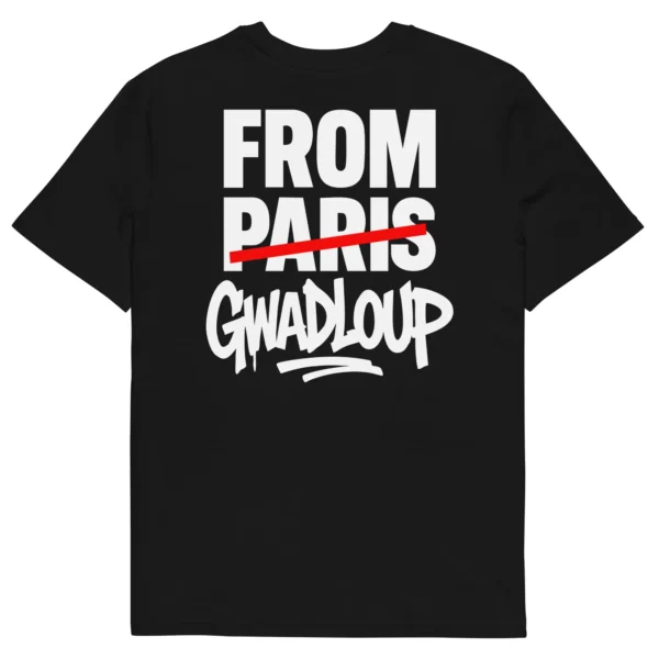 t-shirt from gwadloup noir nèg a vyé manni dos