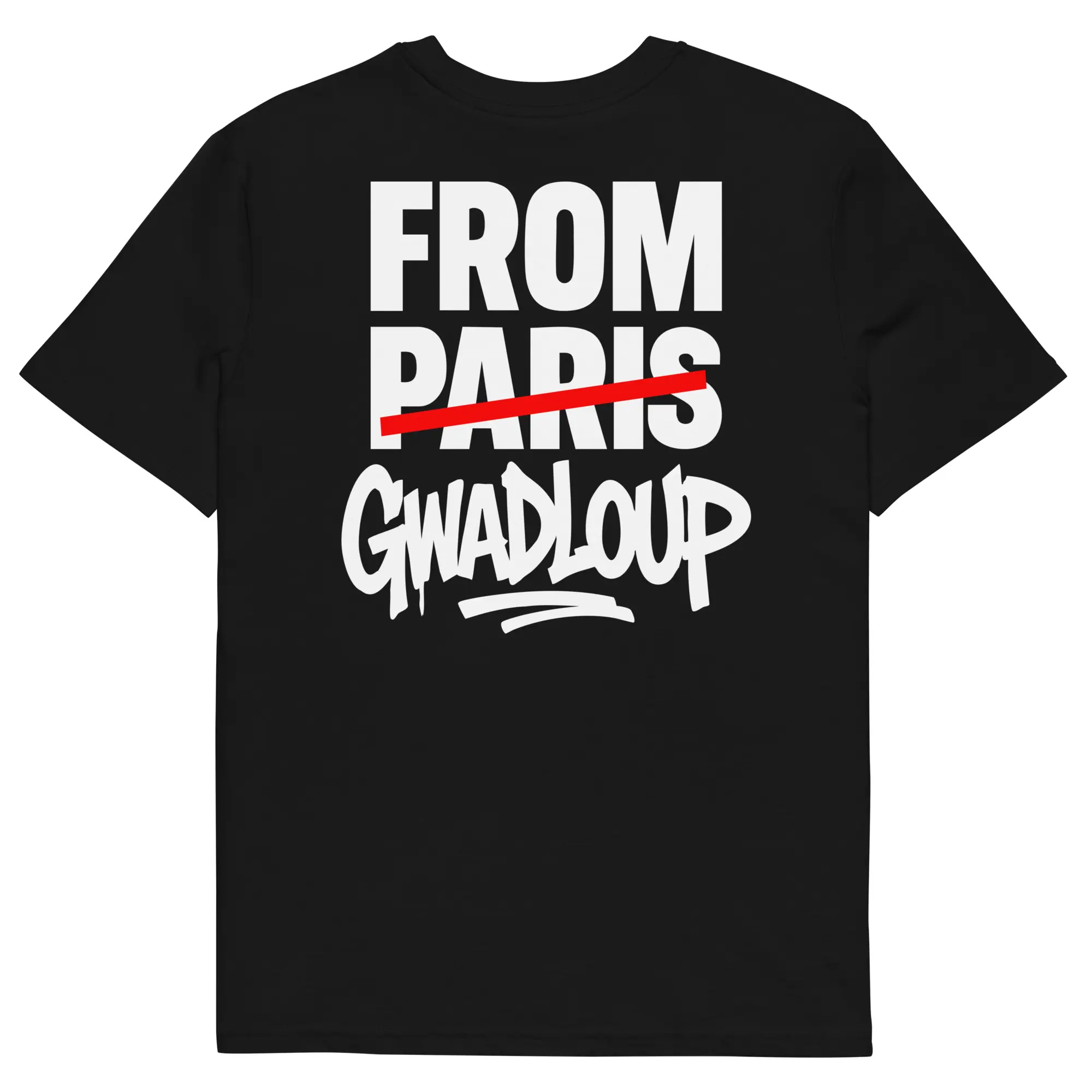 t-shirt from gwadloup noir nèg a vyé manni dos