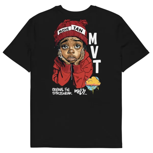 t-shirt mové tan noir back nèg a vyé manni