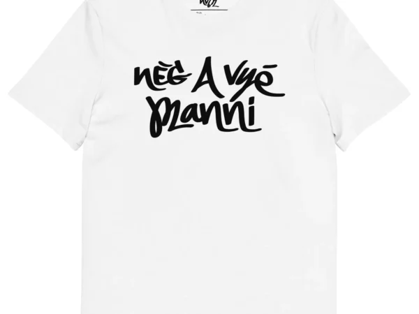 t-shirt nèg a vyé manni tag blanc